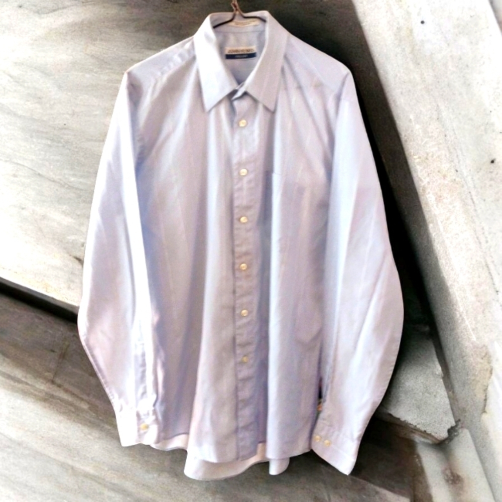 John Henry Full Cut Long Sleeve Dress Shirt Size 34/35 Neck 16.5​​​